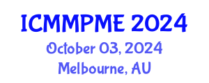 International Conference on Mining, Mineral Processing and Metallurgical Engineering (ICMMPME) October 03, 2024 - Melbourne, Australia