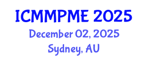 International Conference on Mining, Mineral Processing and Metallurgical Engineering (ICMMPME) December 02, 2025 - Sydney, Australia
