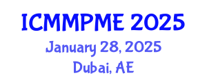 International Conference on Mining, Mineral Processing and Metallurgical Engineering (ICMMPME) January 28, 2025 - Dubai, United Arab Emirates