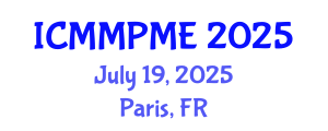 International Conference on Mining, Mineral Processing and Metallurgical Engineering (ICMMPME) July 19, 2025 - Paris, France