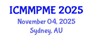 International Conference on Mining, Mineral Processing and Metallurgical Engineering (ICMMPME) November 04, 2025 - Sydney, Australia