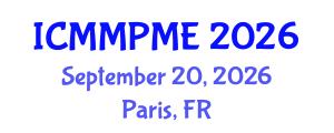 International Conference on Mining, Mineral Processing and Metallurgical Engineering (ICMMPME) September 20, 2026 - Paris, France