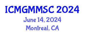 International Conference on Mobile Geomatics and Mobile Mapping System Components (ICMGMMSC) June 14, 2024 - Montreal, Canada