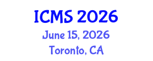 International Conference on Modeling and Simulation (ICMS) June 15, 2026 - Toronto, Canada