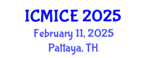 International Conference on Modelling, Identification and Control Engineering (ICMICE) February 11, 2025 - Pattaya, Thailand