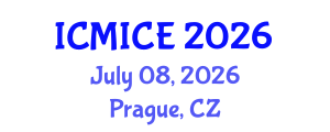 International Conference on Modelling, Identification and Control Engineering (ICMICE) July 08, 2026 - Prague, Czechia