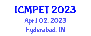 International Conference on Multidisciplinary Perspectives in Engineering & Technology (ICMPET) April 02, 2023 - Hyderabad, India International Conference on Multidisciplinary Perspectives in Engineering & Technology (ICMPET) April 02, 2023 - Hyderabad, India