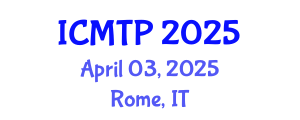 International Conference on Multimodal Transportation and Planning (ICMTP) April 03, 2025 - Rome, Italy