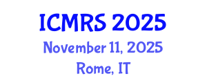International Conference on Municipal Regeneration and Sustainability (ICMRS) November 11, 2025 - Rome, Italy