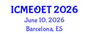 International Conference on Music Education and Online Education Technologies (ICMEOET) June 10, 2026 - Barcelona, Spain