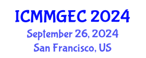 International Conference on Music, Musical Gestures and Embodied Cognition (ICMMGEC) September 26, 2024 - San Francisco, United States