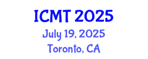 International Conference on Music Therapy (ICMT) July 19, 2025 - Toronto, Canada