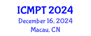International Conference on Mycotoxins, Phycotoxins and Toxicology (ICMPT) December 16, 2024 - Macau, China