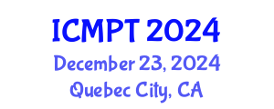International Conference on Mycotoxins, Phycotoxins and Toxicology (ICMPT) December 23, 2024 - Quebec City, Canada