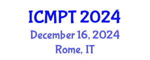 International Conference on Mycotoxins, Phycotoxins and Toxicology (ICMPT) December 16, 2024 - Rome, Italy