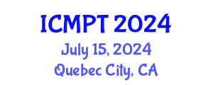 International Conference on Mycotoxins, Phycotoxins and Toxicology (ICMPT) July 15, 2024 - Quebec City, Canada