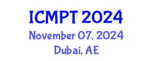 International Conference on Mycotoxins, Phycotoxins and Toxicology (ICMPT) November 07, 2024 - Dubai, United Arab Emirates