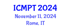 International Conference on Mycotoxins, Phycotoxins and Toxicology (ICMPT) November 11, 2024 - Rome, Italy