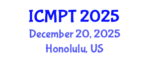 International Conference on Mycotoxins, Phycotoxins and Toxicology (ICMPT) December 20, 2025 - Honolulu, United States