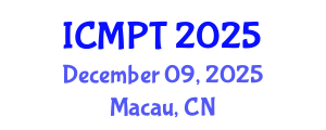 International Conference on Mycotoxins, Phycotoxins and Toxicology (ICMPT) December 09, 2025 - Macau, China
