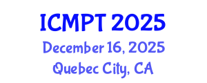 International Conference on Mycotoxins, Phycotoxins and Toxicology (ICMPT) December 16, 2025 - Quebec City, Canada