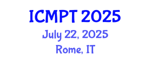 International Conference on Mycotoxins, Phycotoxins and Toxicology (ICMPT) July 22, 2025 - Rome, Italy
