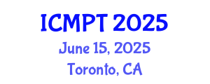 International Conference on Mycotoxins, Phycotoxins and Toxicology (ICMPT) June 15, 2025 - Toronto, Canada