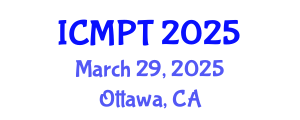 International Conference on Mycotoxins, Phycotoxins and Toxicology (ICMPT) March 29, 2025 - Ottawa, Canada
