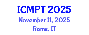 International Conference on Mycotoxins, Phycotoxins and Toxicology (ICMPT) November 11, 2025 - Rome, Italy