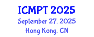 International Conference on Mycotoxins, Phycotoxins and Toxicology (ICMPT) September 27, 2025 - Hong Kong, China