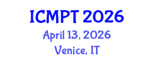 International Conference on Mycotoxins, Phycotoxins and Toxicology (ICMPT) April 13, 2026 - Venice, Italy International Conference on Mycotoxins, Phycotoxins and Toxicology (ICMPT) April 13, 2026 - Venice, Italy