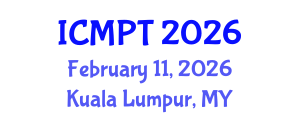 International Conference on Mycotoxins, Phycotoxins and Toxicology (ICMPT) February 11, 2026 - Kuala Lumpur, Malaysia