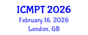 International Conference on Mycotoxins, Phycotoxins and Toxicology (ICMPT) February 16, 2026 - London, United Kingdom International Conference on Mycotoxins, Phycotoxins and Toxicology (ICMPT) February 16, 2026 - London, United Kingdom