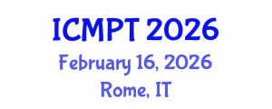 International Conference on Mycotoxins, Phycotoxins and Toxicology (ICMPT) February 16, 2026 - Rome, Italy International Conference on Mycotoxins, Phycotoxins and Toxicology (ICMPT) February 16, 2026 - Rome, Italy
