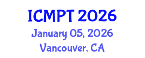 International Conference on Mycotoxins, Phycotoxins and Toxicology (ICMPT) January 05, 2026 - Vancouver, Canada International Conference on Mycotoxins, Phycotoxins and Toxicology (ICMPT) January 05, 2026 - Vancouver, Canada