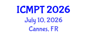 International Conference on Mycotoxins, Phycotoxins and Toxicology (ICMPT) July 10, 2026 - Cannes, France International Conference on Mycotoxins, Phycotoxins and Toxicology (ICMPT) July 10, 2026 - Cannes, France
