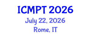 International Conference on Mycotoxins, Phycotoxins and Toxicology (ICMPT) July 22, 2026 - Rome, Italy