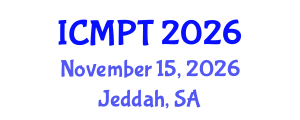 International Conference on Mycotoxins, Phycotoxins and Toxicology (ICMPT) November 15, 2026 - Jeddah, Saudi Arabia