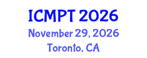 International Conference on Mycotoxins, Phycotoxins and Toxicology (ICMPT) November 29, 2026 - Toronto, Canada International Conference on Mycotoxins, Phycotoxins and Toxicology (ICMPT) November 29, 2026 - Toronto, Canada