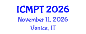 International Conference on Mycotoxins, Phycotoxins and Toxicology (ICMPT) November 11, 2026 - Venice, Italy International Conference on Mycotoxins, Phycotoxins and Toxicology (ICMPT) November 11, 2026 - Venice, Italy