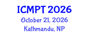 International Conference on Mycotoxins, Phycotoxins and Toxicology (ICMPT) October 21, 2026 - Kathmandu, Nepal International Conference on Mycotoxins, Phycotoxins and Toxicology (ICMPT) October 21, 2026 - Kathmandu, Nepal