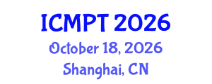 International Conference on Mycotoxins, Phycotoxins and Toxicology (ICMPT) October 18, 2026 - Shanghai, China