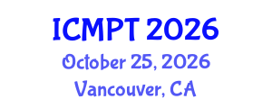 International Conference on Mycotoxins, Phycotoxins and Toxicology (ICMPT) October 25, 2026 - Vancouver, Canada