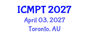 International Conference on Mycotoxins, Phycotoxins and Toxicology (ICMPT) April 03, 2027 - Toronto, Australia International Conference on Mycotoxins, Phycotoxins and Toxicology (ICMPT) April 03, 2027 - Toronto, Australia