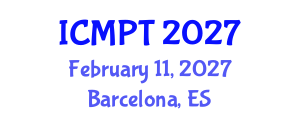 International Conference on Mycotoxins, Phycotoxins and Toxicology (ICMPT) February 11, 2027 - Barcelona, Spain International Conference on Mycotoxins, Phycotoxins and Toxicology (ICMPT) February 11, 2027 - Barcelona, Spain