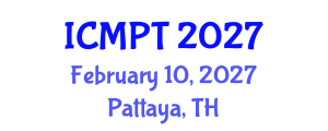 International Conference on Mycotoxins, Phycotoxins and Toxicology (ICMPT) February 10, 2027 - Pattaya, Thailand International Conference on Mycotoxins, Phycotoxins and Toxicology (ICMPT) February 10, 2027 - Pattaya, Thailand