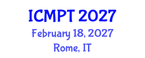 International Conference on Mycotoxins, Phycotoxins and Toxicology (ICMPT) February 18, 2027 - Rome, Italy International Conference on Mycotoxins, Phycotoxins and Toxicology (ICMPT) February 18, 2027 - Rome, Italy