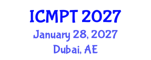 International Conference on Mycotoxins, Phycotoxins and Toxicology (ICMPT) January 28, 2027 - Dubai, United Arab Emirates International Conference on Mycotoxins, Phycotoxins and Toxicology (ICMPT) January 28, 2027 - Dubai, United Arab Emirates