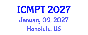International Conference on Mycotoxins, Phycotoxins and Toxicology (ICMPT) January 09, 2027 - Honolulu, United States