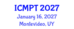 International Conference on Mycotoxins, Phycotoxins and Toxicology (ICMPT) January 16, 2027 - Montevideo, Uruguay International Conference on Mycotoxins, Phycotoxins and Toxicology (ICMPT) January 16, 2027 - Montevideo, Uruguay